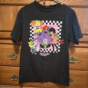 Target Black Graphic Tee with Cartoon Characters